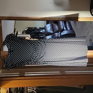 Size 6 enfocus studio poker dot dress